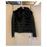 NWT INC SZ XL BLACK FAUX FUR WOMENï¿½S COAT