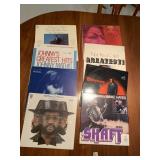 8 RECORDS INCLUDING SHAFT, JONI MITCHELL, JOHNNY