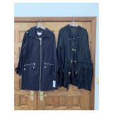 NWT MICHAEL KORS SZ 1X NAVY LONG JACKET AND
