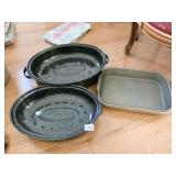 2 ROASTING PANS