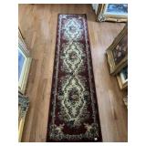 90X23 CAMEO ROSE BURGUNDY CARPET RUNNER