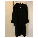 NWT GALLERY LONG BLACK RAINCOAT, SZ 16