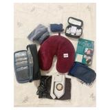 ASSORTED TRAVEL SUPPLIES INCLUDING NECK PILLOWS