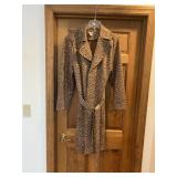 NWT CHICOS SZ 3 FAUX SUEDE TRENCH COAT IN CLASSIC