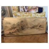 36" X 15" PAINTING SIGNED LOWER RIGHT HAS SMALL