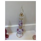 9" BLOWN GLASS PERFUME BOTTLE WITH STOPPER AND