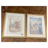 2 FRAMED PRINTS ONE SIGNED