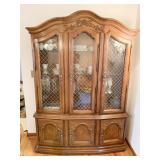 DREXEL TWO PIECE CHINA CABINET 80 INCHES HIGH X