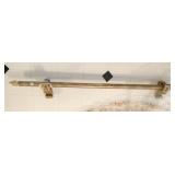 WOODEN 80" DRAPERY ROD WITH DECORATIVE WOOD