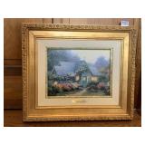 THOMAS KINCADE WEATHERVANE HUTCH, SIGNED AND