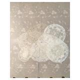 GRAY CRINKLE PARLOR TABLECLOTH 36