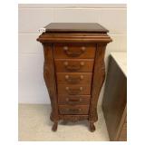 JEWELRY ARMOIRE WITH FLIP TOP WITH MIRROR, 6