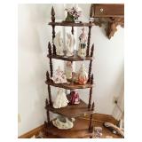 WALNUT 5 TIER CORNER SHELF VICTORIAN STYLE 54