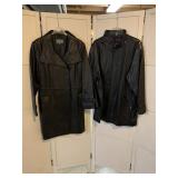 2 WOMENï¿½S LEATHER JACKETS, LIZ CLAIBORNE AND