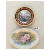 FLORENCIO FIND PORCELAIN OVAL AND PAINTED PLATE
