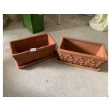 2 MATCHING MADE IN ITALY TERRACOTTA RECTANGULAR