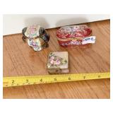 LIMOGES MINIATURE TRINKET BOXES, BEAUTIFULLY HAND