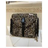 LEOPARD PRINT TRAVELON TRAVEL COSMETIC ORGANIZER