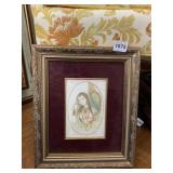 INDIAN WOMAN PAINTED ON IVORY AND PROFESSIONALLY