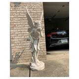 50" TALL GARDEN FAIRY STATUE WITH WINGS, BLOWING