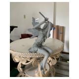 COMPOSITION FLUTE PLAYING FAIRY SITTING GARDEN