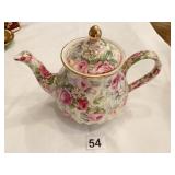ARTHUR WOODS AND SON ROSE DESIGN TEAPOT