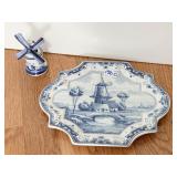 DELFT HOLLAND MINIATURE WINDMILL FIGURINE,