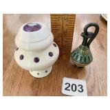 HANDMADE IN GREECE THREE INCH PITCHER, STONE POT