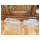 3 CRYSTAL FLATWARE HOLDERS