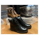 BEAR TRAPS SIZE 9 LADIES BOOTS, AND PLASTIC