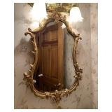 23X36 ORNATELY FRAMED GOLD TONE BEVELED EDGE WALL