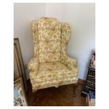 DREXEL FURNITURE YELLOW / GOLD FLORAL UPHOLSTERED