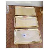 THREE ROUNDED EDGE 9.5 X5 SERVING TRAYS