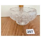 BOHEMIAN CRYSTAL FOOTED CANDY DISH 6 INCH
