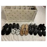 SHOE ORGANIZER W/ SHOES SZ. 9 INCL. NIKE