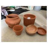 TERRACOTTA URN PLANTER WITH LINER MADE IN ITALY,