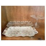 THREE 11 INCH CANDLEWICK PLATES, MADE IN POLAND