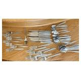 MCM ROGER STAINLESS FLATWARE SET WITH CADDIES -
