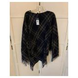 NWT RALPH LAUREN FRINGED PLAID SHAW, MATERIAL