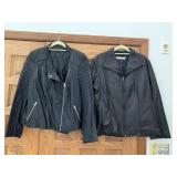 ASOS CURVE BLACK LEATHER JACKET SZ 20 AND WILSONS