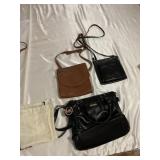MICHAEL KORS AND FOSSIL LEATHER BAG