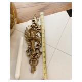 SINGLE BRASS WALL CANDLE SCONCE