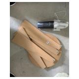 DECORATORS TABLE AND BLACK AND DECKER DUST BUSTER