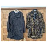 SOFT SURROUNDINGS SZ 1X LONG LEOPARD PRINT RAIN