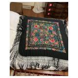 MANILA SHAWL W/ FINE DETAILED EMBROIDERY .