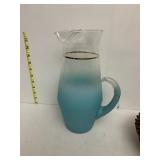 VINTAGE BLENDO BLUE/TEAL PITCHER 1950