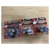 THREE MINI MONSTER TRUCKS STEELERS NFL