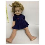 SHIRLEY TEMPLE IDEAL DOLL, COMPOSITION 18" SOME