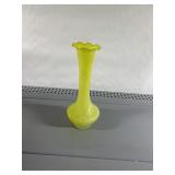 YELLOW SWIRL BUD VASE 8" H