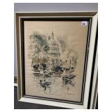 LITHOGRAPH "THE CAPITOL WASHINGTON" BY JOHN
